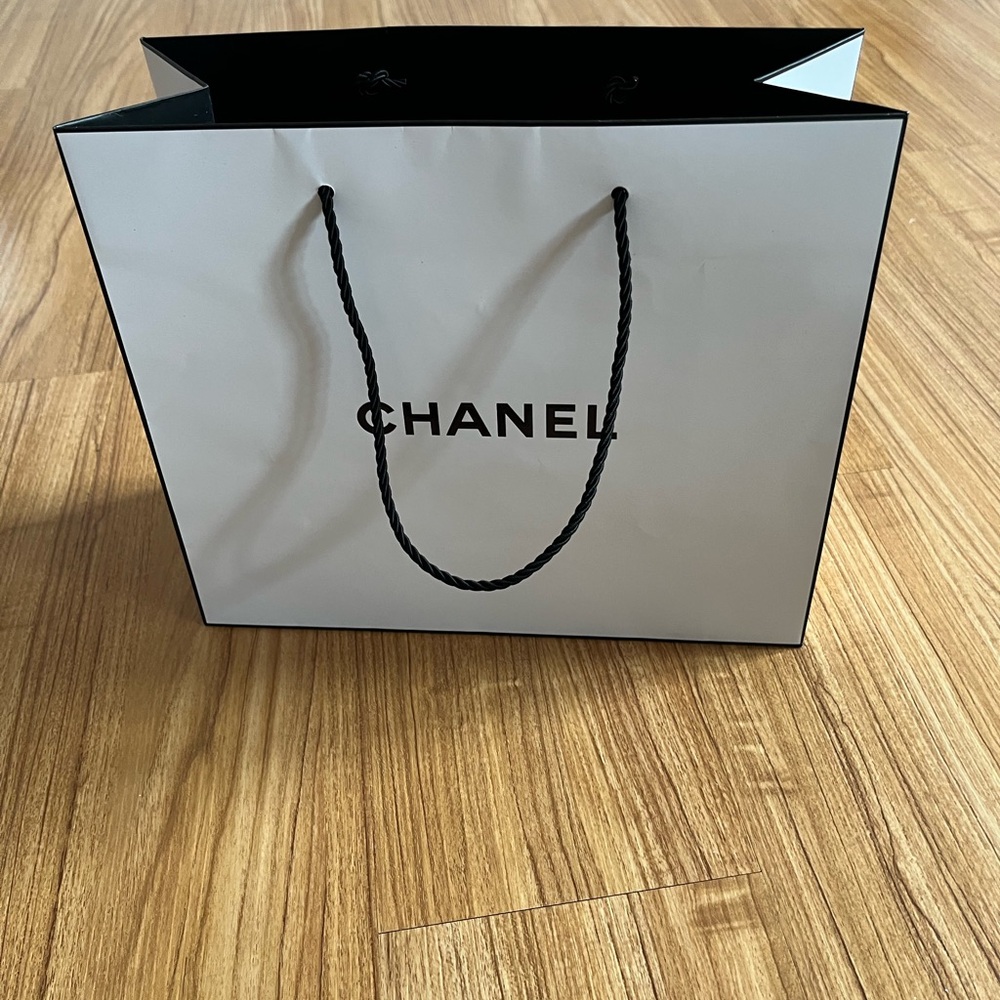 Chanel White Shopping Bag
